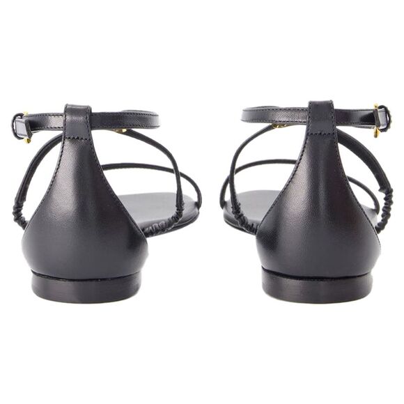 Harness Sandals - Alexander McQueen - Leather - Black/Gold